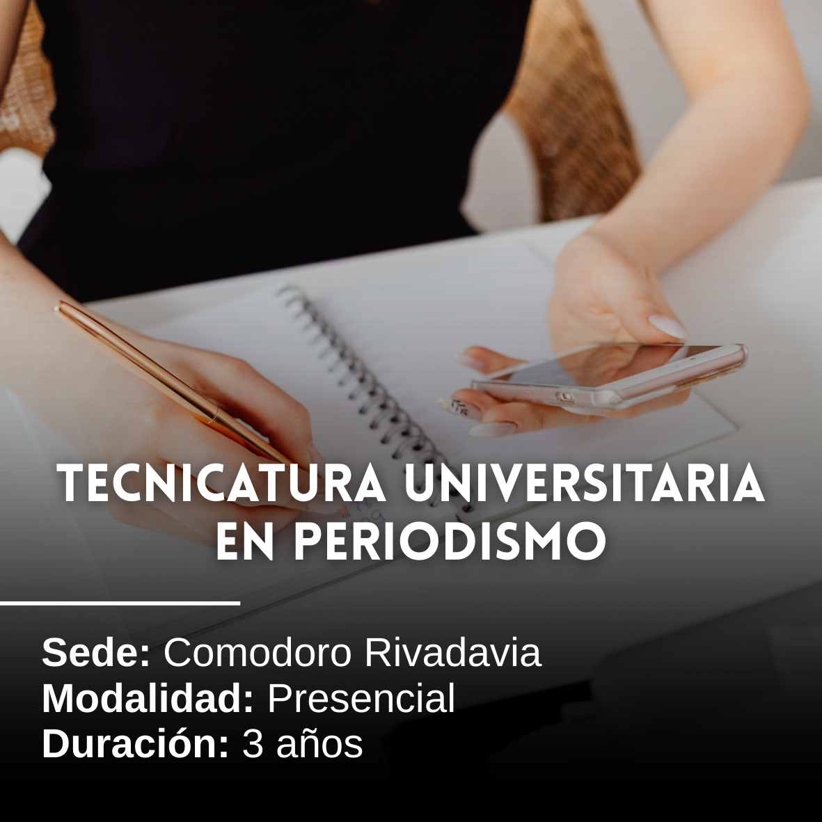 Tecnicatura Universitaria en Periodismo: 3 años, Presencial, Comodoro Rivadavia