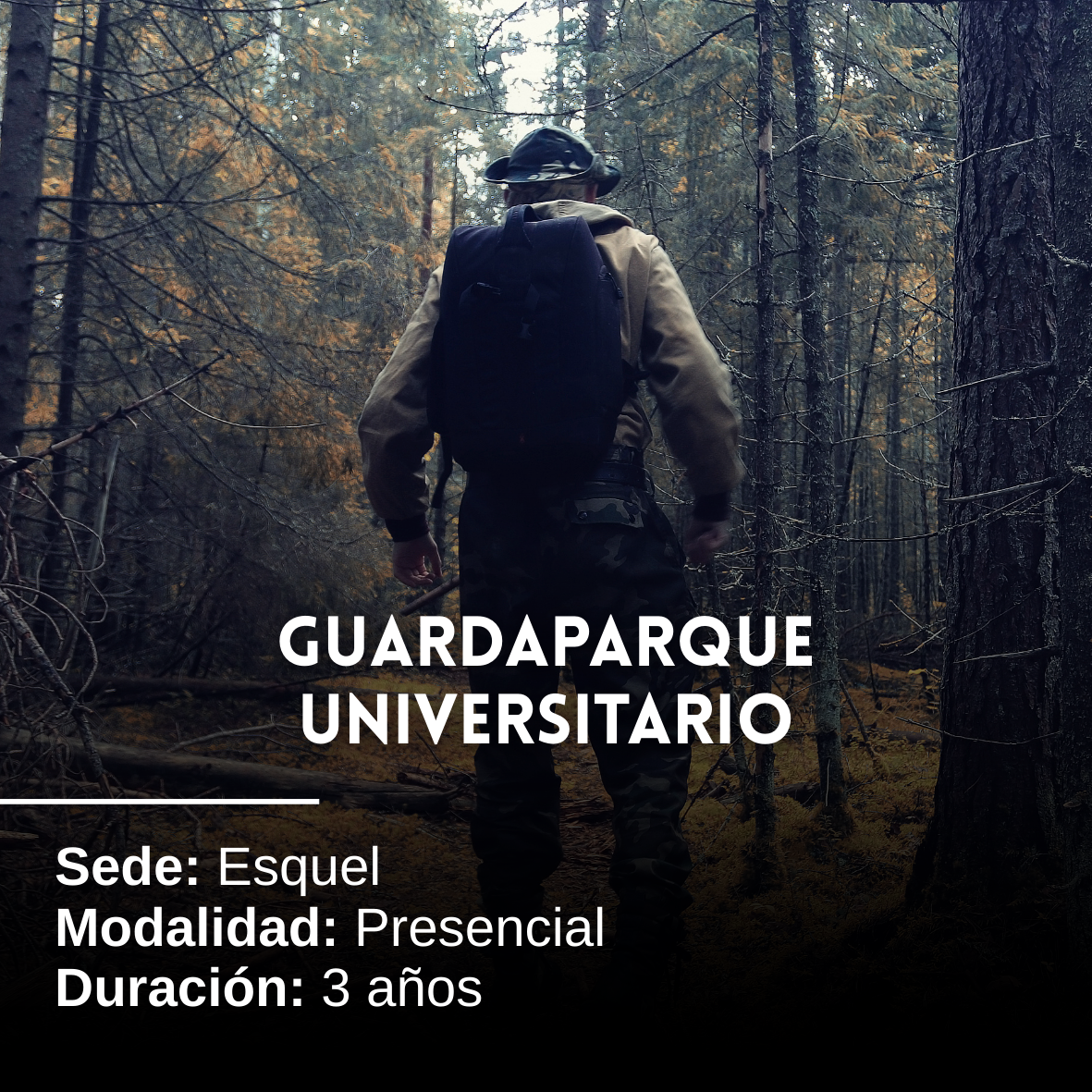 Guardaparque Universitario: 3 años, Presencial, Esquel